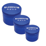 Elements - Blue Aluminium 4 Part Grinder - Various Sizes