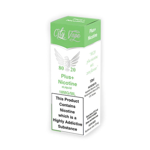 City Vape 18mg Nicotine Shot - 80 VG / 20 PG 10ml - Pack of 10