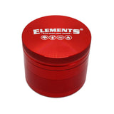 Elements - Red Aluminium 4 Part Grinder - Various Sizes