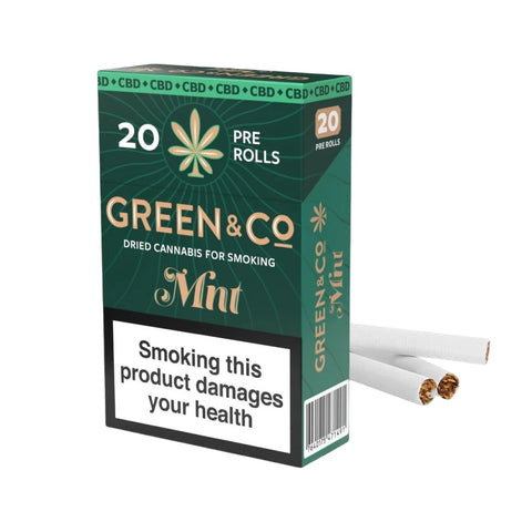 Green&Co - CBD Hemp Tobacco Free Cigarettes - Box of 20