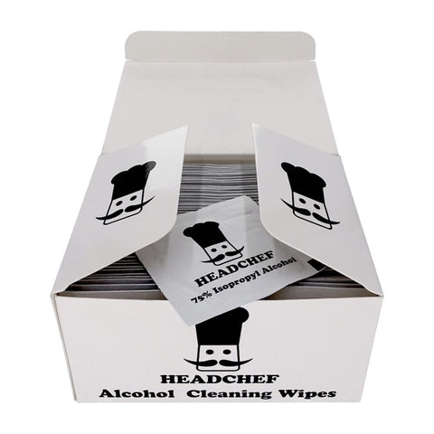 Headchef - Alcohol Cleaning Wipes - Box of 100