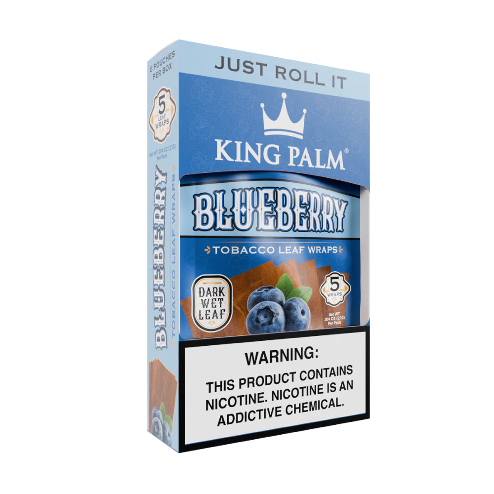 King Palm - Blueberry Tobacco Wraps - Pack of 5 The JuicyJoint King Palm - Blueberry Tobacco Wraps - Pack of 5 The JuicyJoint