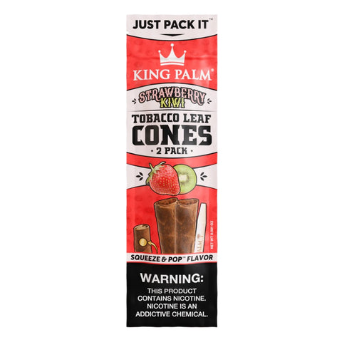 King Palm - Pre-Rolled Tobacco Cones - Pack of 2 - Strawberry Kiwi