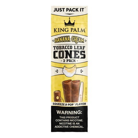 King Palm - Pre-Rolled Tobacco Cones - Pack of 2 - Banana Cream