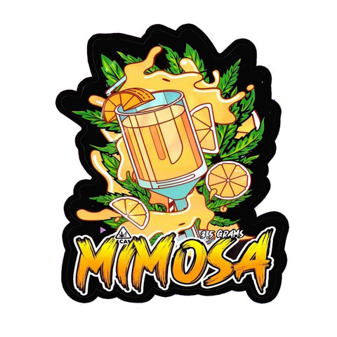 Mimosa 3.5g - Custom Shape Mylar Bags - 12.5cm x 17cm - Pack of 8