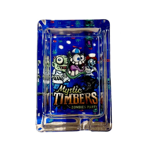 Mystic Timber - Rectangular Glass Zombie Ashtrays - Assorted Designs
