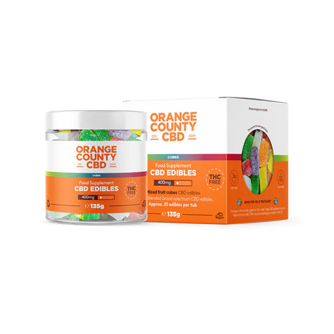 Orange County CBD - Gummy Cubes - Small Tub 135g