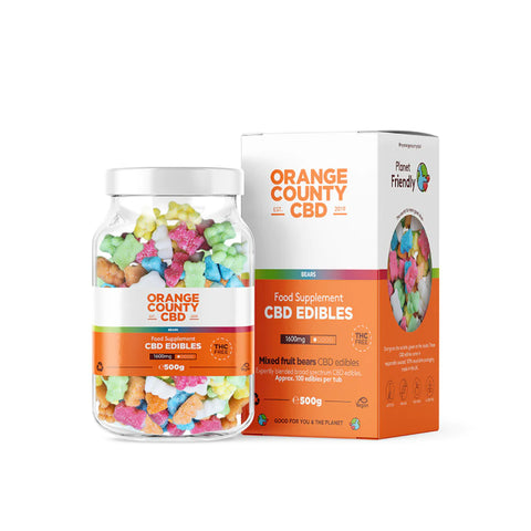 Orange County CBD - Gummy Bears - Large Tub 500g