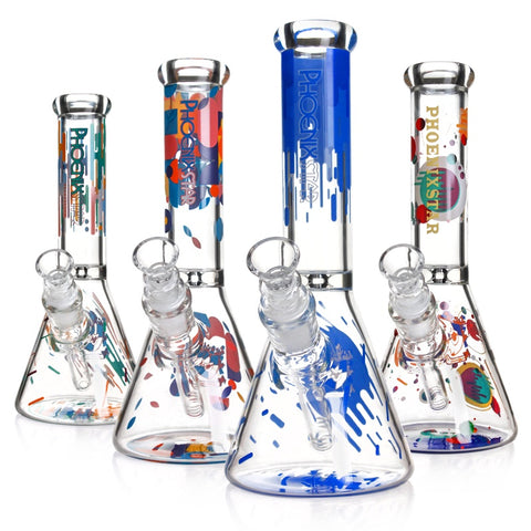 Phoenix Star - Decal ART - 25cm Glass Waterpipe Bong