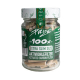 Purize - Xtra Slim 6mm Jar of 100 - Activated Charcoal Filters - Various Colours