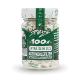 Purize - Xtra Slim 6mm Jar of 100 - Activated Charcoal Filters - Various Colours
