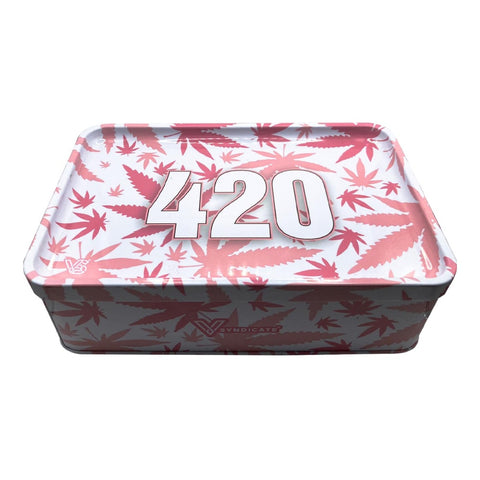 V Syndicate - PLUS Tin Box with Rolling Lid - 420 Pink