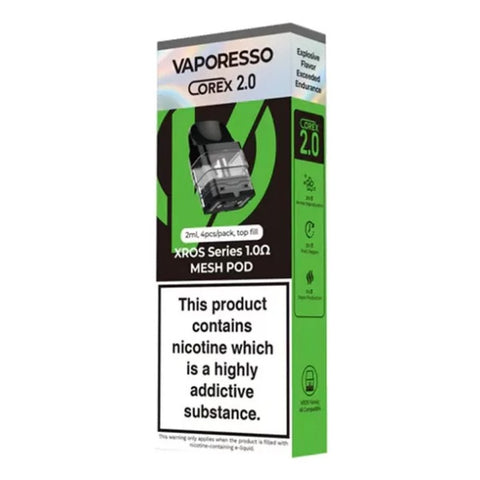 Vaporesso - XROS Series Replacement Pod 2ml - Corex 2 - 1.0 Ohm Mesh - Pack of 4