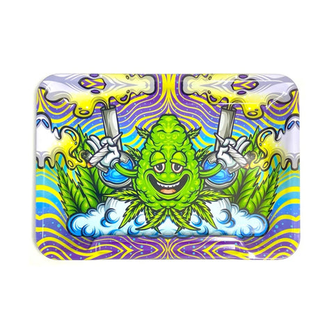 Wise Skies - Bud Man - Metal Rolling Tray