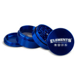 Elements - Blue Aluminium 4 Part Grinder - Various Sizes