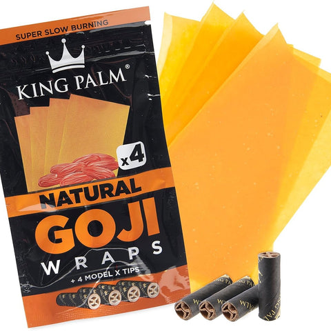 King Palm Goji Wraps + Tips - Natural Pack of 4
