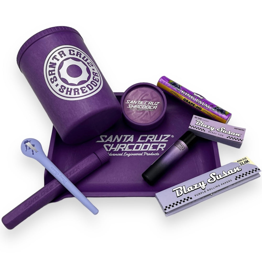 Santa Cruz Shredder x Blazy Susan Purple Combo Rolling Kit Package