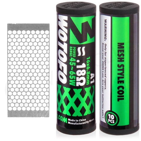 Wotofo - Mesh Style Multi Hole Coil Strips 0.18 Ohm (For Profile & Mesh RDA's) - Pack of 10