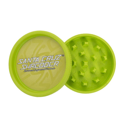 Lime Green - Santa Cruz Shredder - "ORIGINAL STYLE" 2 Piece Hemp Plastic Grinder