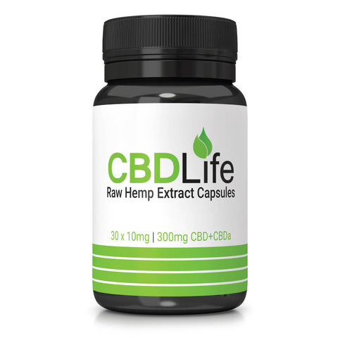 SALE!!! CBD Life - 300mg RAW Hemp Oil Vegan CBD Capsules (30 x 10mg)