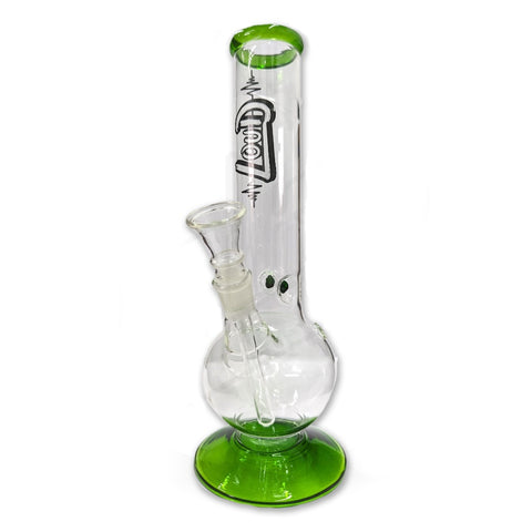 30cm - LOUD Glass Ice Bubbler Waterpipe Bong - Green
