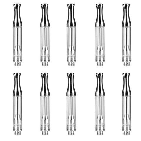 Glass Cartridge Ceramic Coil - Pack of 10 x 1ml Silver