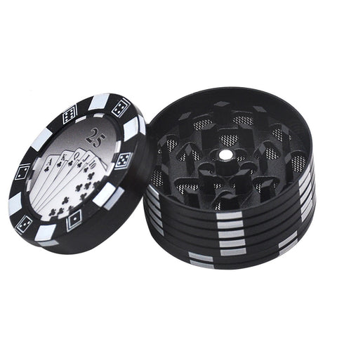 3 Part Metal Grinder - Poker Chip 50mm