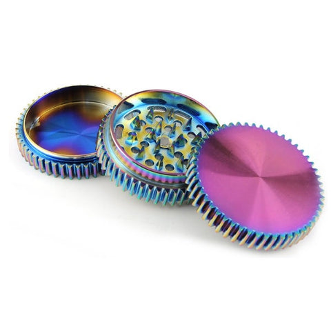 Cog Style - Petrol Coloured 3 Part Metal Grinder 55mm
