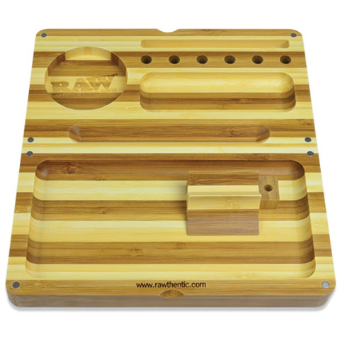 RAW - Back Flip Striped Bamboo Rolling Tray