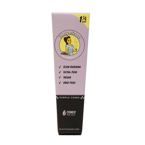 Blazy Susan - 1 1/4 Size - Purple Pre-Rolled Cones - Pack of 6