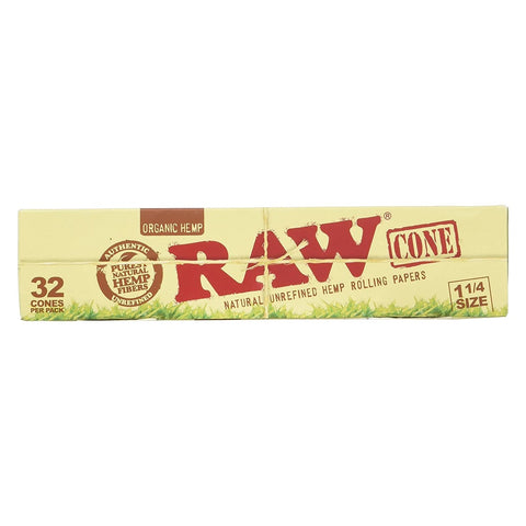 Raw - 32 Pack - Organic Hemp Cones - 1 1/4 Size