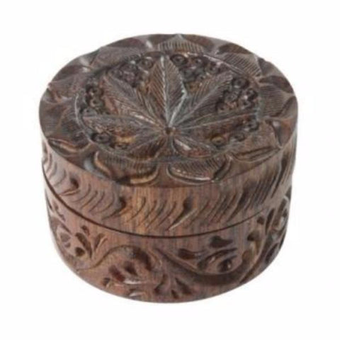 HQ - 2 Part Wooden Leaf Grinder - The JuicyJoint