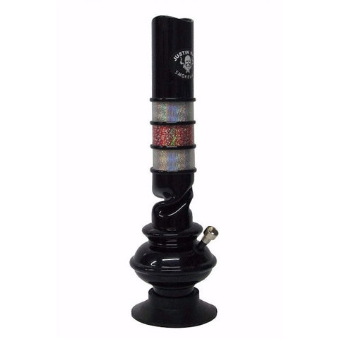 Justin Hale - 40cm Acrylic - Ice Twist Bong (Three Stripe)