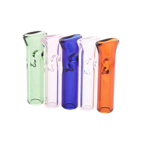 Chunky Glass Roach Tip - Flat or Round - Various Colours