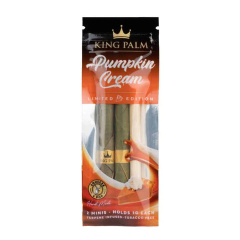 King Palm - Pumpkin Cream - Terpene Infused Hand Rolled Palm Leaf Blunts - Mini Pack of 2