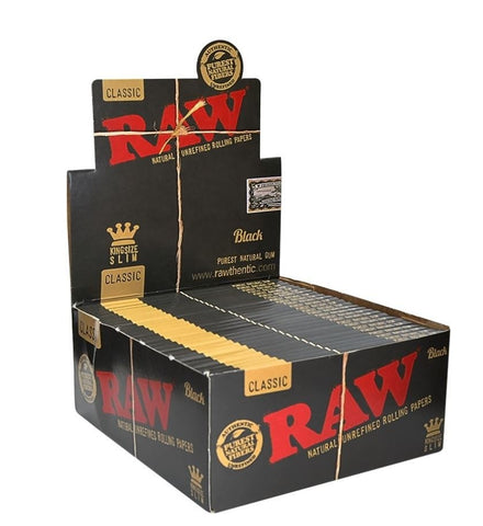 Raw Black - Classic Kingsize Slim Papers - Box of 50