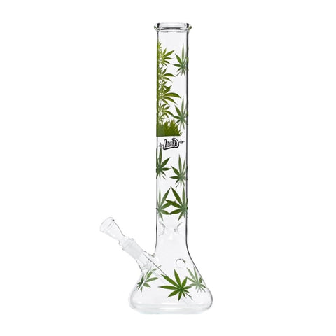 Loud 46cm Multi Leaves -  Beaker Style Waterpipe Bong with Ice Pinch -  GB59