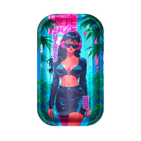 Reiko Anime - Medium Rolling Tray by Haze Holland