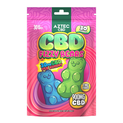 Aztec 900mg CBD Gummies - Fizzy Cherries 30 x 30mg