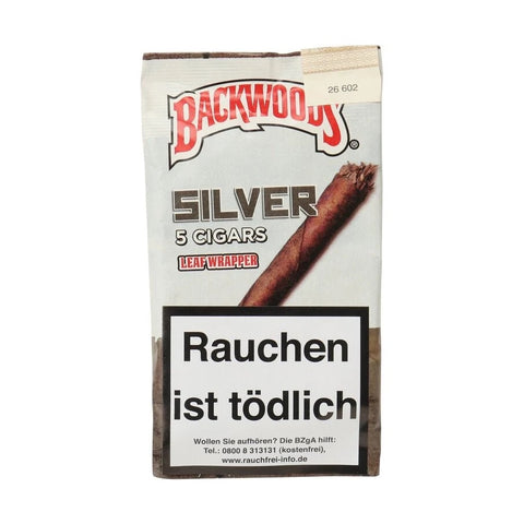 Backwoods - Silver - Tobacco Blunt Wraps x 5 (Coffee Cream Vodka)