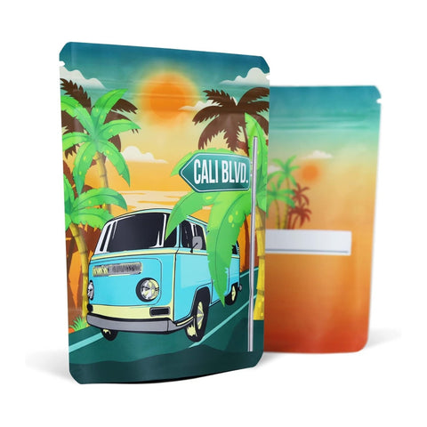 Designed Mylar Bag - CALI BLVD - 10cm x 13cm - Pack of 50