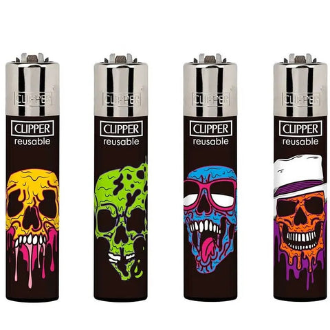 Clipper Lighters -  Molten Skulls