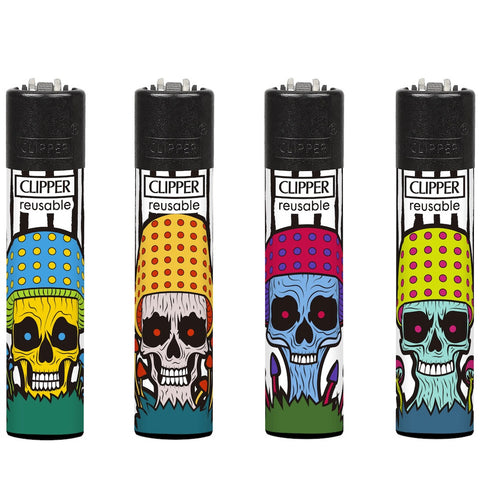 Clipper Lighters - Mushroom Skulls