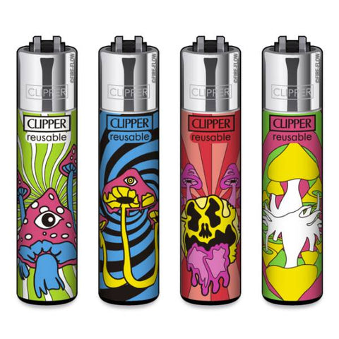 Clipper Lighters - Neon Shrooms