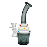 Cupcake Glass Mini Percolator - 18cm Dab Adaptable Bong - GWP330