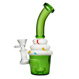 Cupcake Glass Mini Percolator - 18cm Dab Adaptable Bong - GWP330