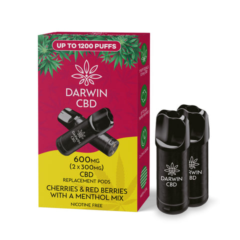 Darwin CBD - 2 x Spare Vape Pods - 900mg CBD / CBG ( 2 x 450mg Pods) The JuicyJoint Darwin CBD - 2 x Spare Vape Pods - 900mg CBD / CBG ( 2 x 450mg Pods) The JuicyJoint