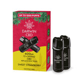 Darwin CBD - 2 x Spare Vape Pods - 900mg CBD / CBG ( 2 x 450mg Pods)