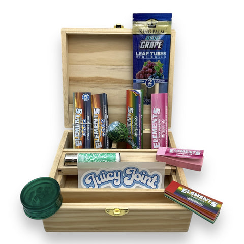 Chongz x Elements  - Wooden Rolling Box - Medium Gift Set