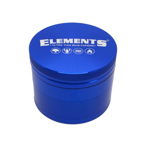 Elements - Blue Aluminium 4 Part Grinder - Various Sizes